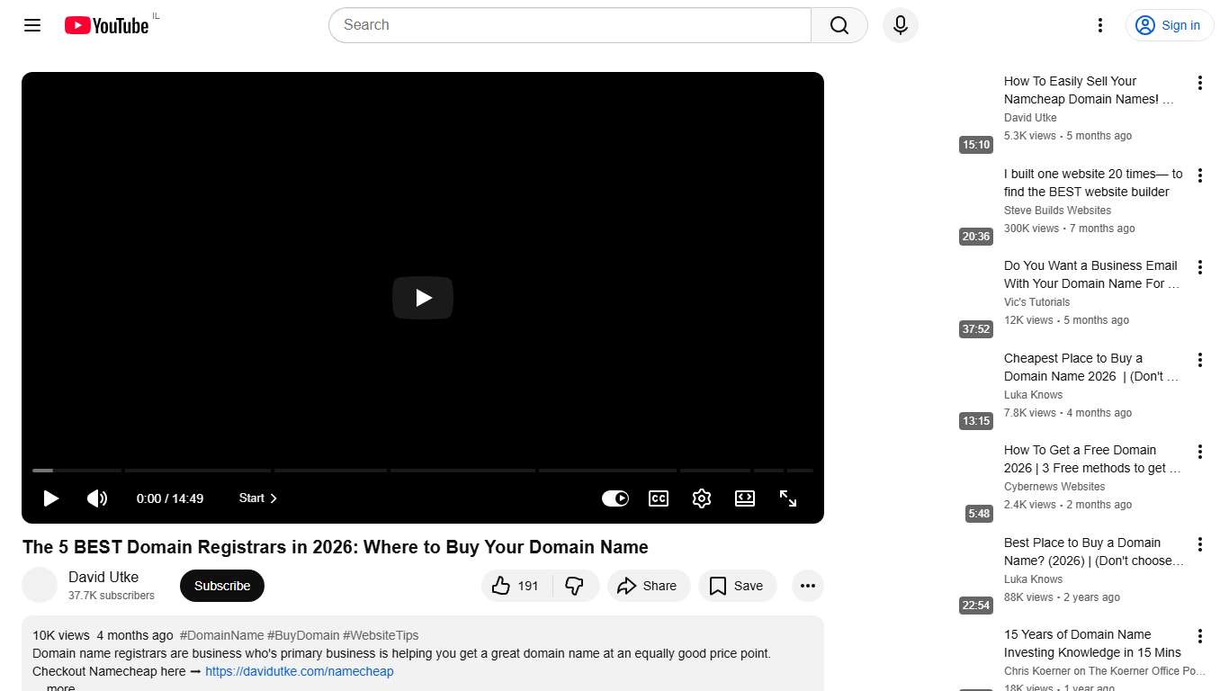 The 5 BEST Domain Registrars in 2026: Where to Buy Your Domain Name - YouTube